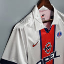 Camiseta Nike retro de visitante del Paris Saint Germain PSG 98/99 para hombre (blanco, azul y rojo)