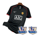 Camiseta retro de aficionado del Manchester United Third Third III 07/08 para hombre - Negra