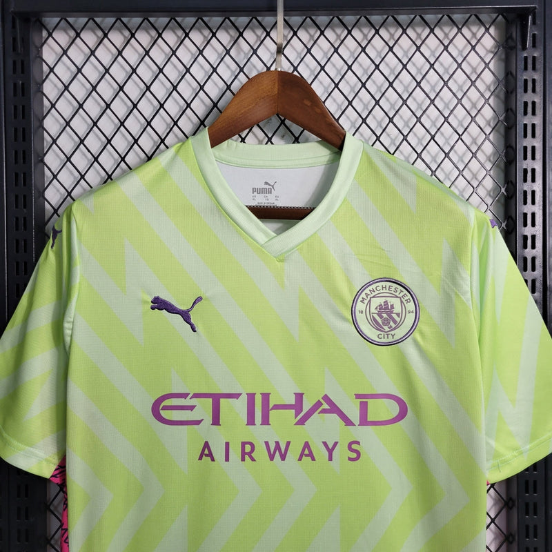 Camiseta de portero Puma del Manchester City 23/24 para hombre - Amarilla