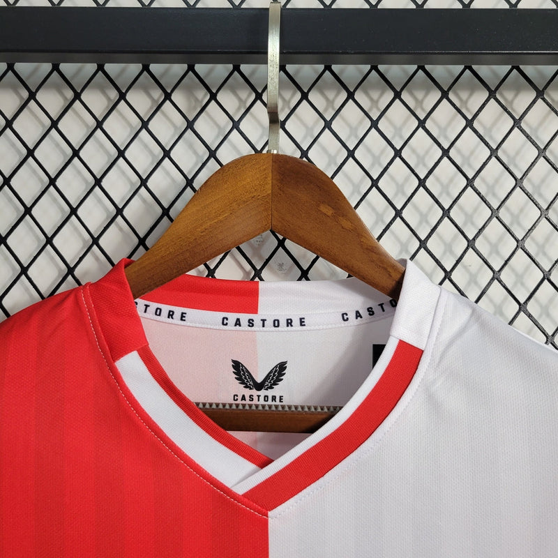 Camiseta de aficionado Castore para hombre del Fyenoord Home 23/24 - Roja y blanca
