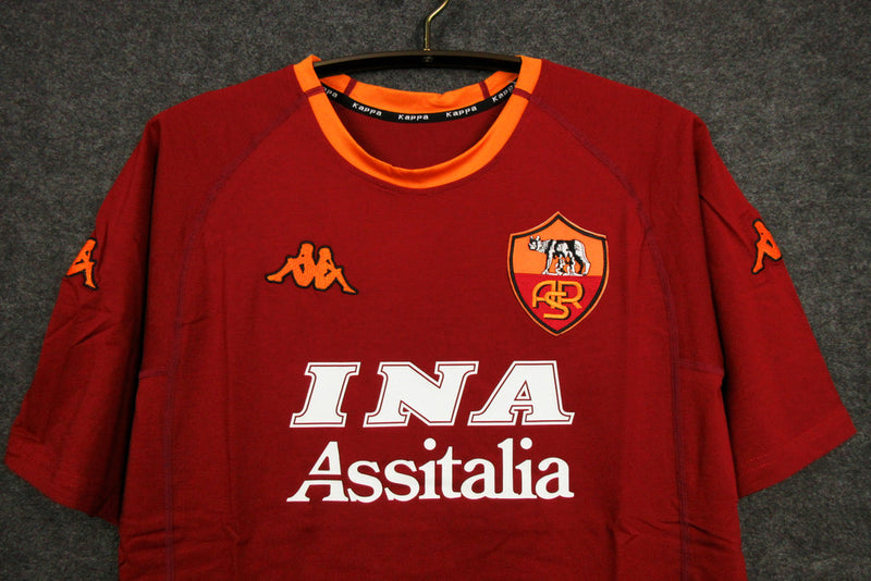 Camiseta retro de local de la Roma 00/01 de Kappa para hombre - Marrón