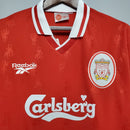 Camiseta retro de aficionado Reebok del Liverpool Home 96/97 para hombre - Roja
