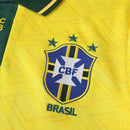 Camiseta retro de la selección brasileña 91/93 I para hombre - Amarilla