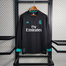 Camiseta retro de manga larga Adidas Real Madrid II 17/18 para hombre - Azul marino