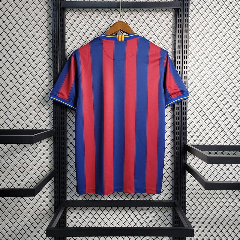 Camiseta retro del Barcelona I 09/10 Nike Fan para hombre - Azul rey y rojo