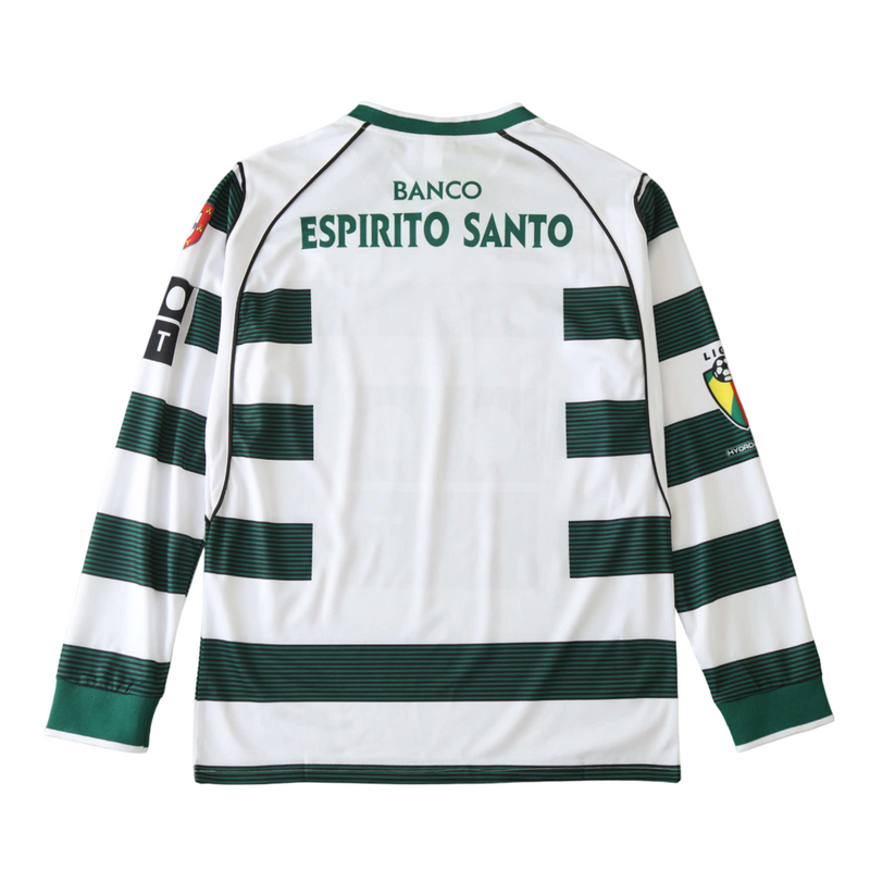 Camiseta retro de manga larga para hombre Sporting 02/03 Supporter - Verde