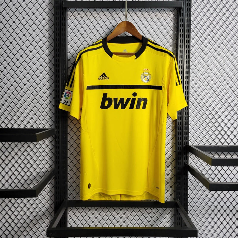 Camiseta retro de portero Adidas del Real Madrid I 11/12 para hombre - Amarilla