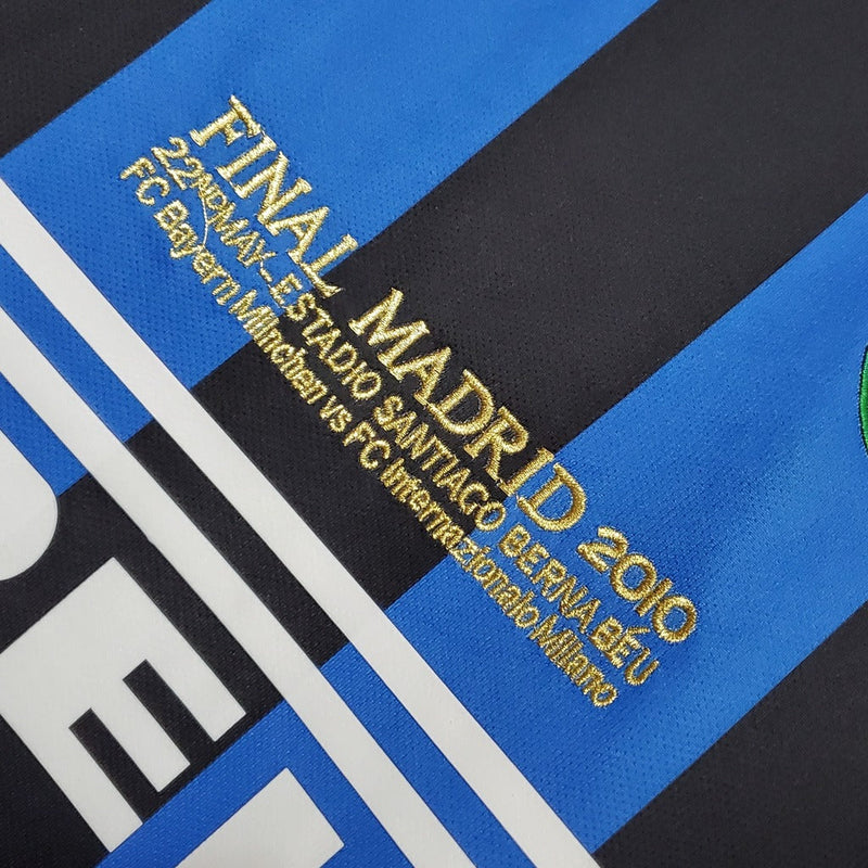 Camiseta retro local del Inter de Milán 2010 Nike Fan para hombre - Azul y negro
