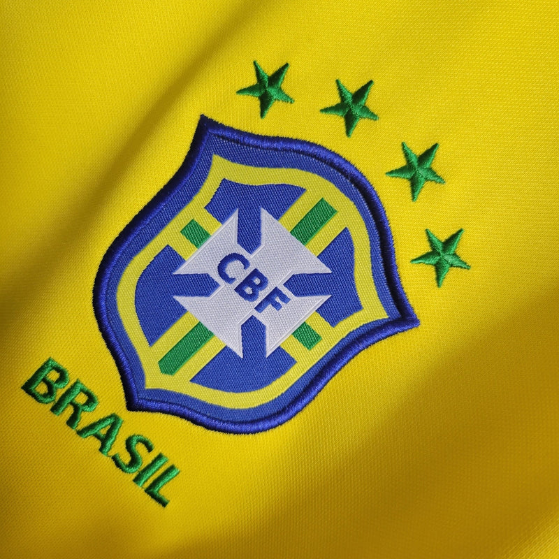 Camiseta retro local de la selección brasileña 97/98 para hombre - Amarilla