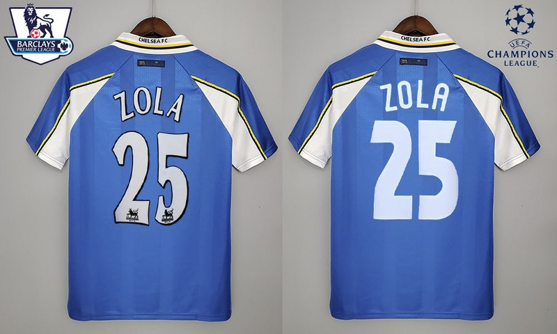 Camiseta retro de aficionado del Chelsea 97/99 para hombre - Azul
