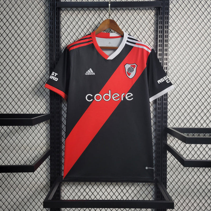 Camiseta Adidas River Plate III 23/24 para hombre - Negra y roja