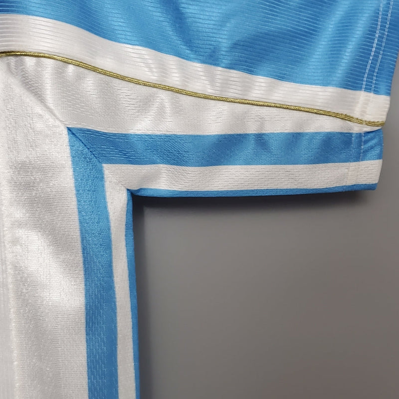 Camiseta Adidas retro de la selección argentina 1998 para hombre - Azul y blanco