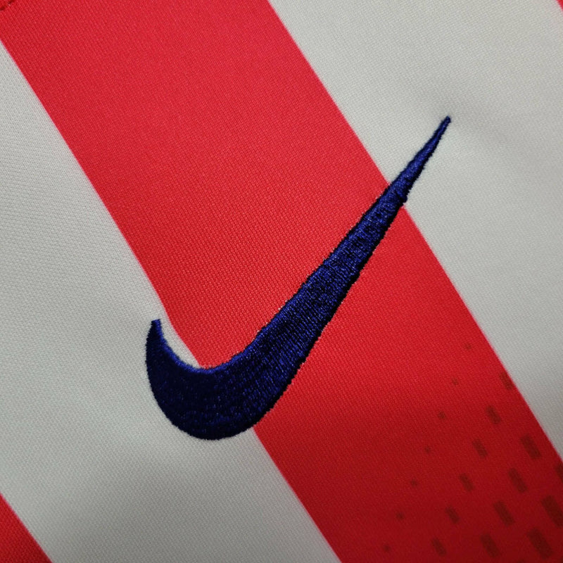 Camiseta Nike de aficionado para hombre del Atlético de Madrid (local I 23/24) - Rojo y blanco