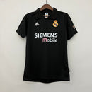 Camiseta retro Adidas del Real Madrid Visitante II para hombre 02/03 - Camiseta de aficionado - Negra