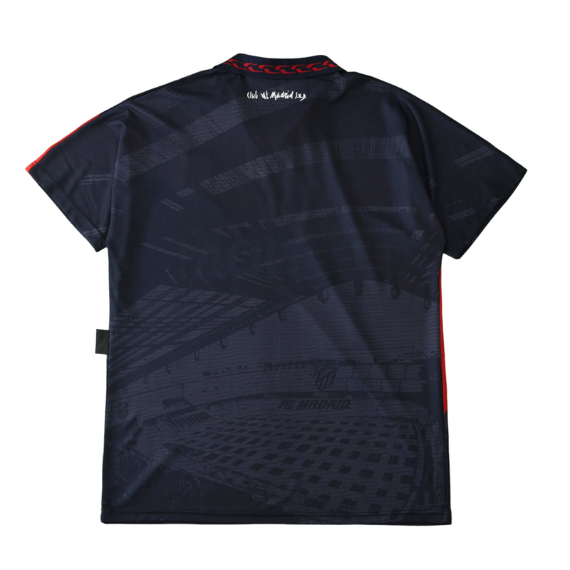 Camiseta retro de visitante II del Atlético de Madrid 96/97 para hombre - Azul