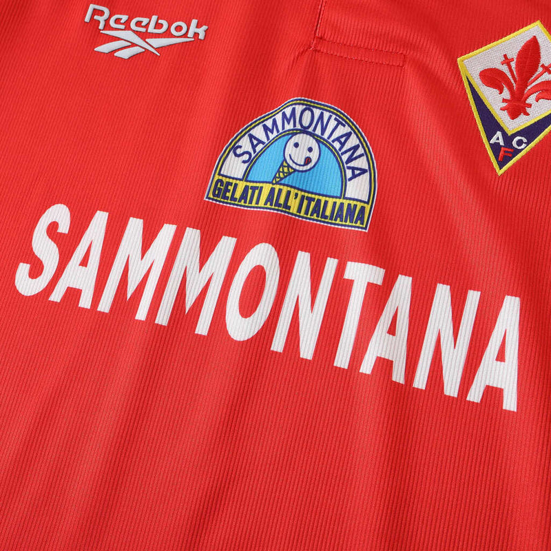 Camiseta retro de aficionado de la Fiorentina 95/96 para hombre - Roja