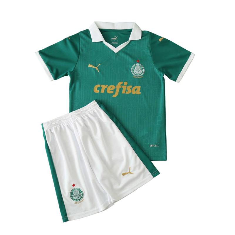 Camiseta y pantalón corto Palmeiras Home I 24/25 para niños - Verde