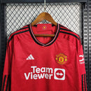 Camiseta Adidas Fan del Manchester United - Manga Larga I 23/24 para Hombre - Roja