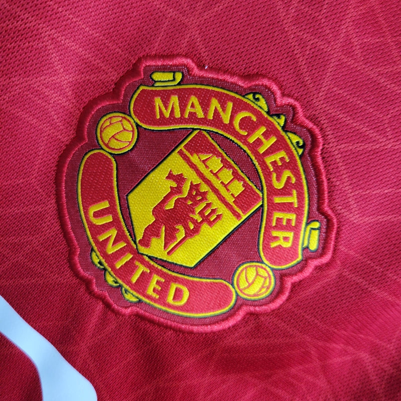 Camiseta Adidas Fan del Manchester United - Manga Larga I 23/24 para Hombre - Roja