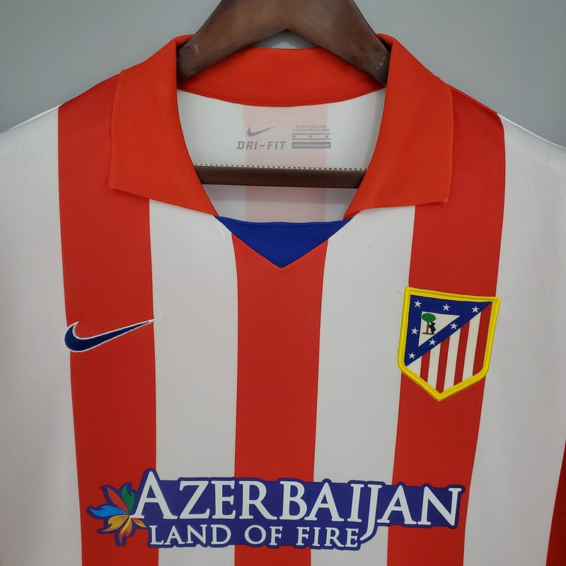 Camiseta retro Nike para hombre del Atlético de Madrid II 13/14 - Rojo y blanco