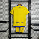 Camiseta y pantalón corto Boca Junior Visitante II 23/24 para niños - Amarillo