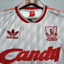 Camiseta retro de aficionado Adidas del Liverpool (visitante) 89/91 para hombre, gris