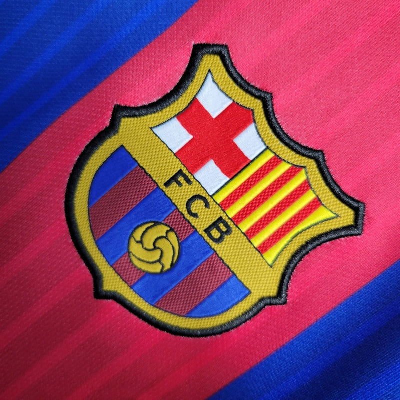 Camiseta retro de aficionado del Barcelona 16/17 para hombre - Nike - Azul rey y rojo