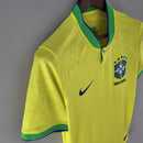 Camiseta Nike de local de la selección nacional de Brasil 2022 para hombre - Amarilla