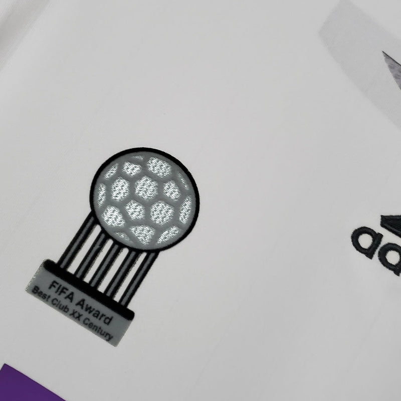 Camiseta retro de manga larga Adidas Real Madrid I 06/07 para hombre - Blanco
