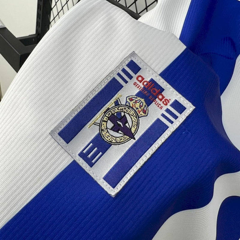 Camiseta retro de aficionado de La Corunã 99-00 para hombre - Azul