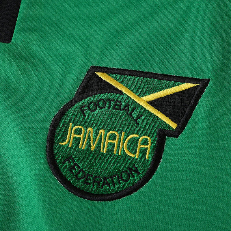 Camiseta retro de la selección nacional de Jamaica (local, reserva, 1998) para hombre - Verde