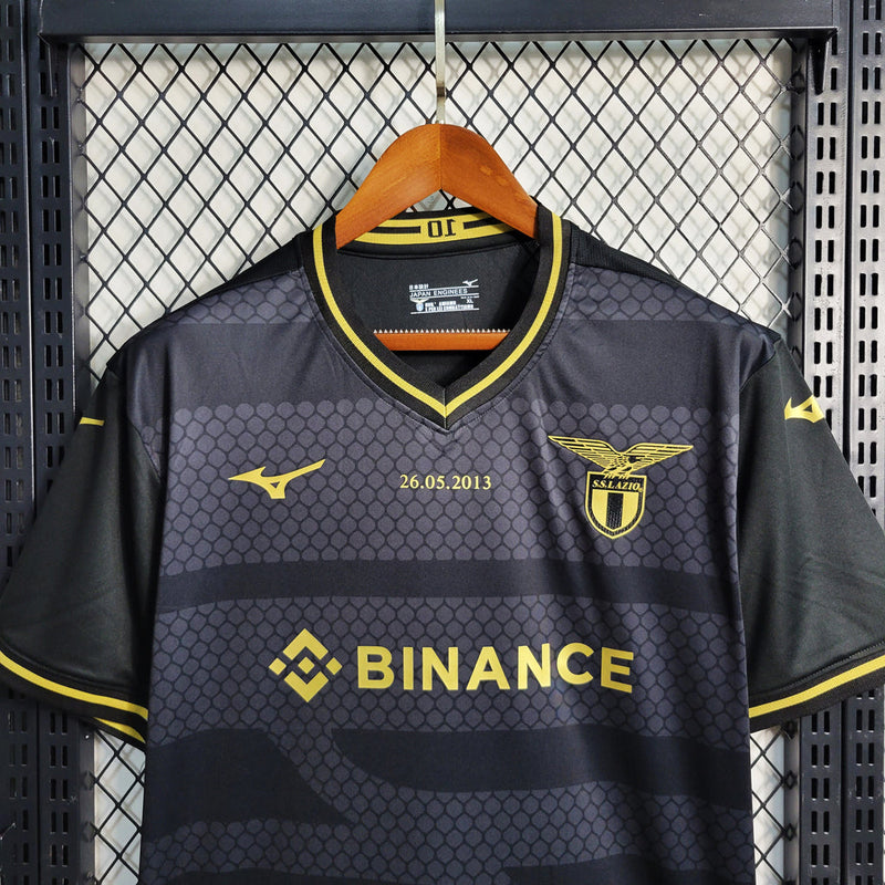 Camiseta de aficionado Mizuno Lazio IIII 23/24 para hombre - Negra