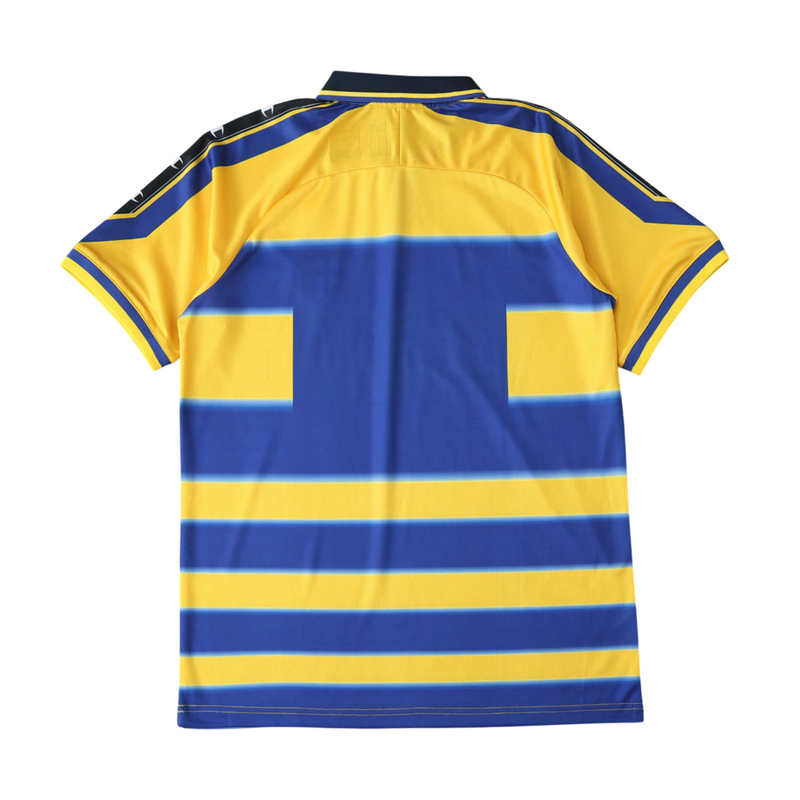 Camiseta retro de local del Parma I 99/00 para hombre, color azul y amarillo
