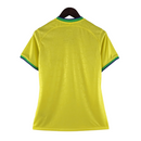 Camiseta Nike de local de la selección nacional de Brasil 2022 para mujer - Amarilla