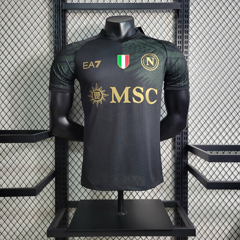 Camiseta de jugador del Napoli Third III - EA7 23/24 para hombre - Negra